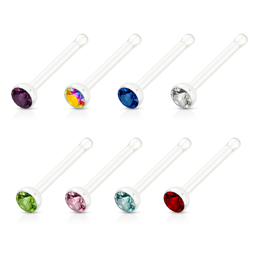 Orr piercing csomag akrilból színes kövekkel