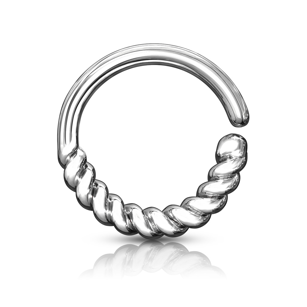 Septum piercing félig sodrott szárral